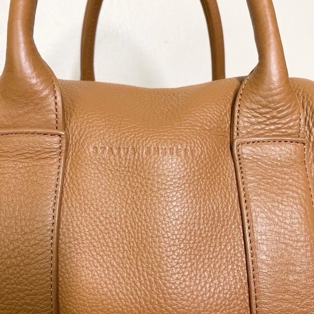 Status Anxiety As She Pleases Bag Tan Crossbody Handbag Medium Purse - Picture 3 of 11